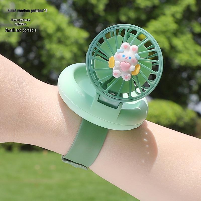 2025 Student Portable USB Wearable Mini Fan Watch for Kids
