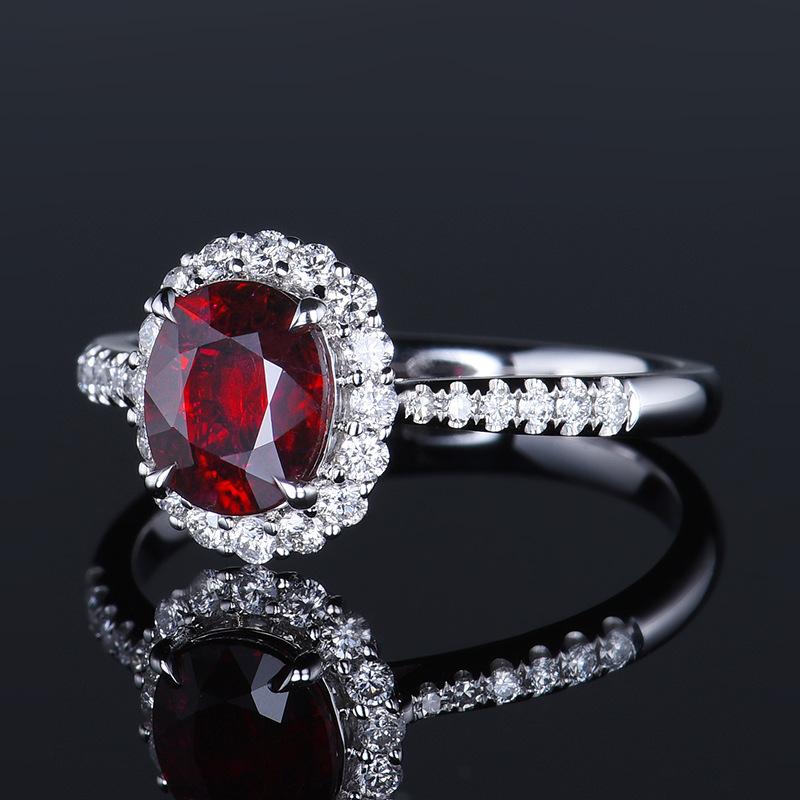

Classic Natural Ruby Red Stone Rings for Women 925 Sterling Silver Fashion Anniversary Jewelry for Girls Christmas Day Gift resizable червоний