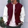 Herren S Lässige Einfarbige Baseballjacke Lockerer Schnitt Herbst