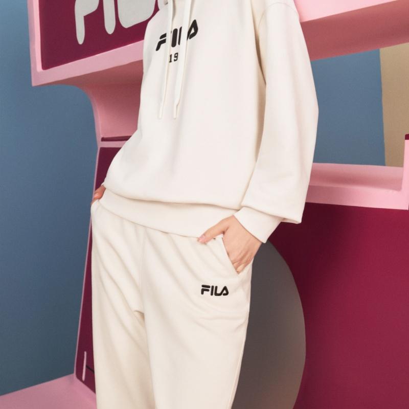 New FILA Knitted Sweatpants Men's Steam White F11M439605FIV