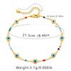 Vintage Evil Eye Copper 18k Gold Plated Women Foot Anklet Jewelry