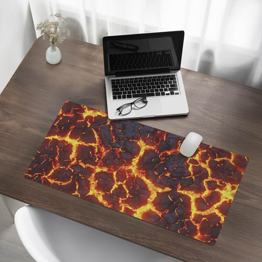 Glowing Lava Non-Slip Protective Desk Mat 90x45 cm