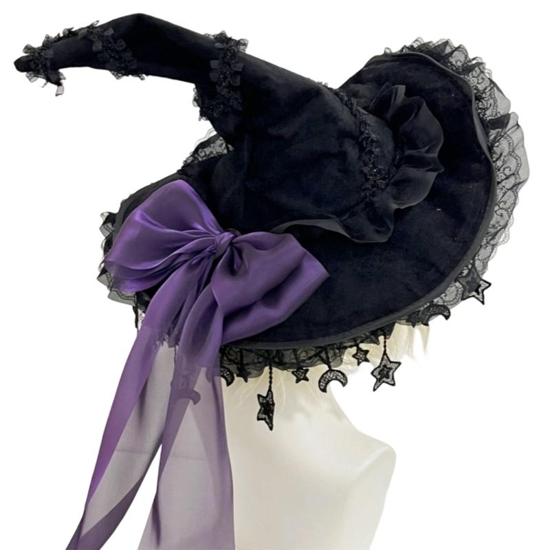 Halloween Wizard Hat Funny Witch Hat Witch Caps Wizard Costume Accessories for Masquerades Party Decor Cosplay Props
