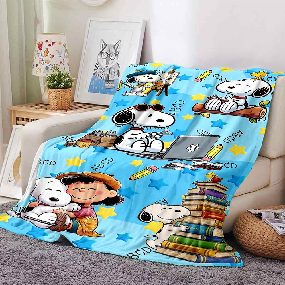 Snoopy'S Adventures Space Blanket Soft Throw Blanket For Home Bedroom Bed Sofa Travel Office Solid Christmas Blanket