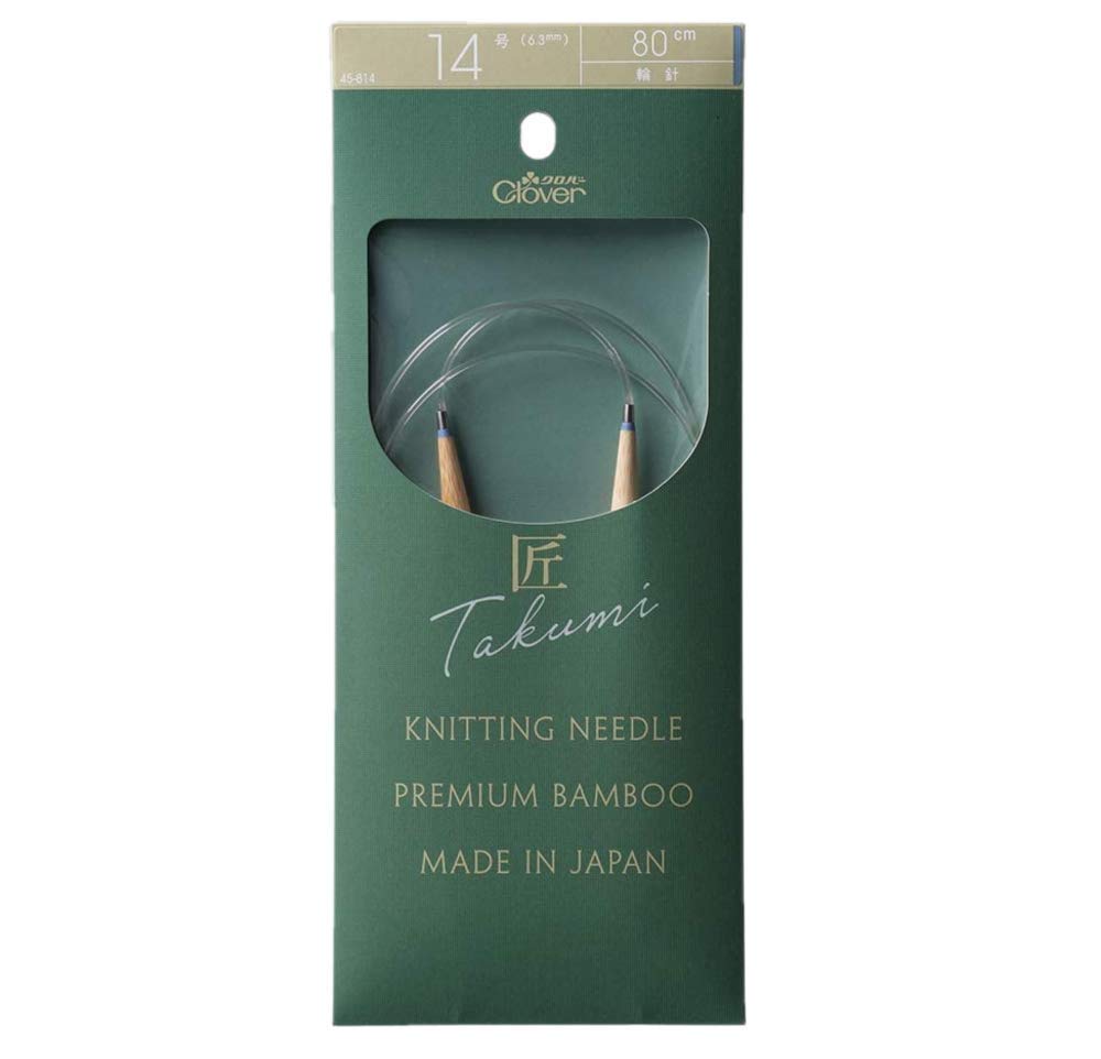 Clover Crover Takumi Circular Needles S 80cm Size 14