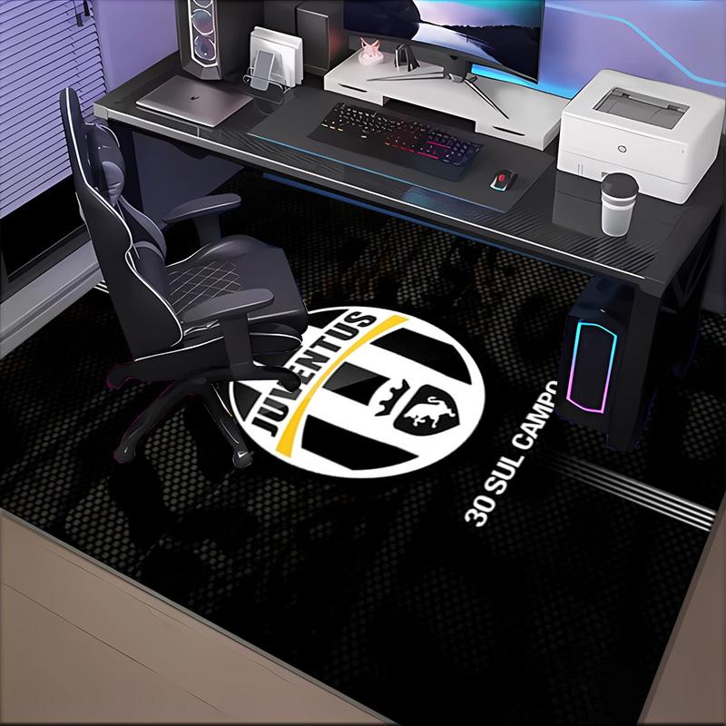 Football Team Crest Printed Office Carpet Chair Cushion  Entryway Rug, Rugs for Living Room, Bedroom Christmas gifts