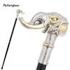 Golden White Elephant Tusks Luxury Pattern Walking Stick Party Fashion Elegant Walking Stick Decorative Cane Knob Crosier 91cm