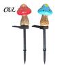 Patio Lawn Path Illumination Solar Mushroom Garden Stake Light, Resin Fairy Lamp with Energy Saving Outdoor Lighting Warm Glow, Waterproof Yard Decor