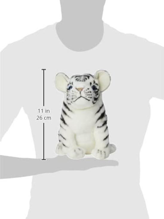 Hansa Blanco Madera de Calle Relleno Blanco BH8109 Cubrecabeza, Animal, Tigre,