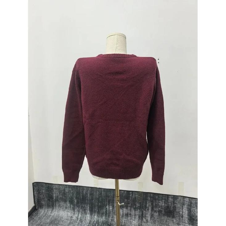 Winter Women's Sweater Clothing Bear Embroidery Round Neck Slim Fit Sweater Cartoon College Style Knitted Oversized Y2k