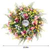 Artificial Carnation Wreath Realistic Front Door Spring Flower Wreath for Home Fireplace Door Decor