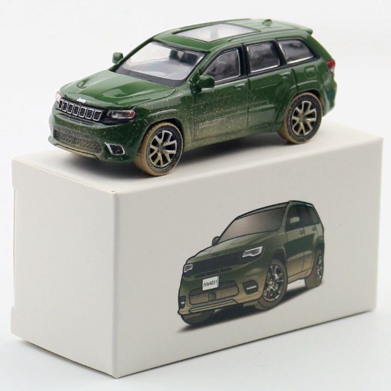 1:64 Jeeps Grand Cherokee SUV Alloy Car Model Diecast Metal Off-road Vehicles Car Model Simulation Miniature Scale Kids Toy Gift