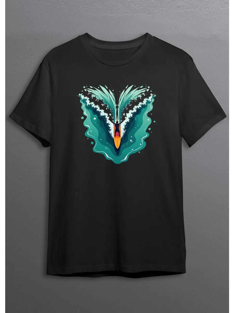 Black T-shirt with pigeon in cap print 3XL