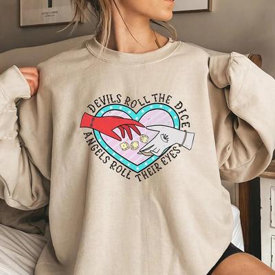 Cruel Summer Sweatshirt Devils Roll The Dicer Lyric Inspired Hoodie Eras Tour Merch Lover Taylors Version Sweatshirts Gothic Top Unisex Hoodie