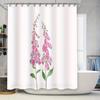 Blumen Duschvorhang Botanisches Blumenmuster Badezimmer Dekor Vintage Naturdruck Waschbarer Einsatz Wasserdicht Heimtextilien
