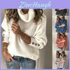 Gemütlicher Damen Langarmpullover Rollkragenpullover Mit Stilvoller Knopfleiste