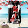 Bukayo Saka Druck Strandtuch, Großes Weiches Schnelltrocknendes Handtuch für Strand Camping Schwimmen