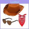 Childrens Cowboy Hat Glasses Bandana Costume Set With Sewn Fabric For Festive Events