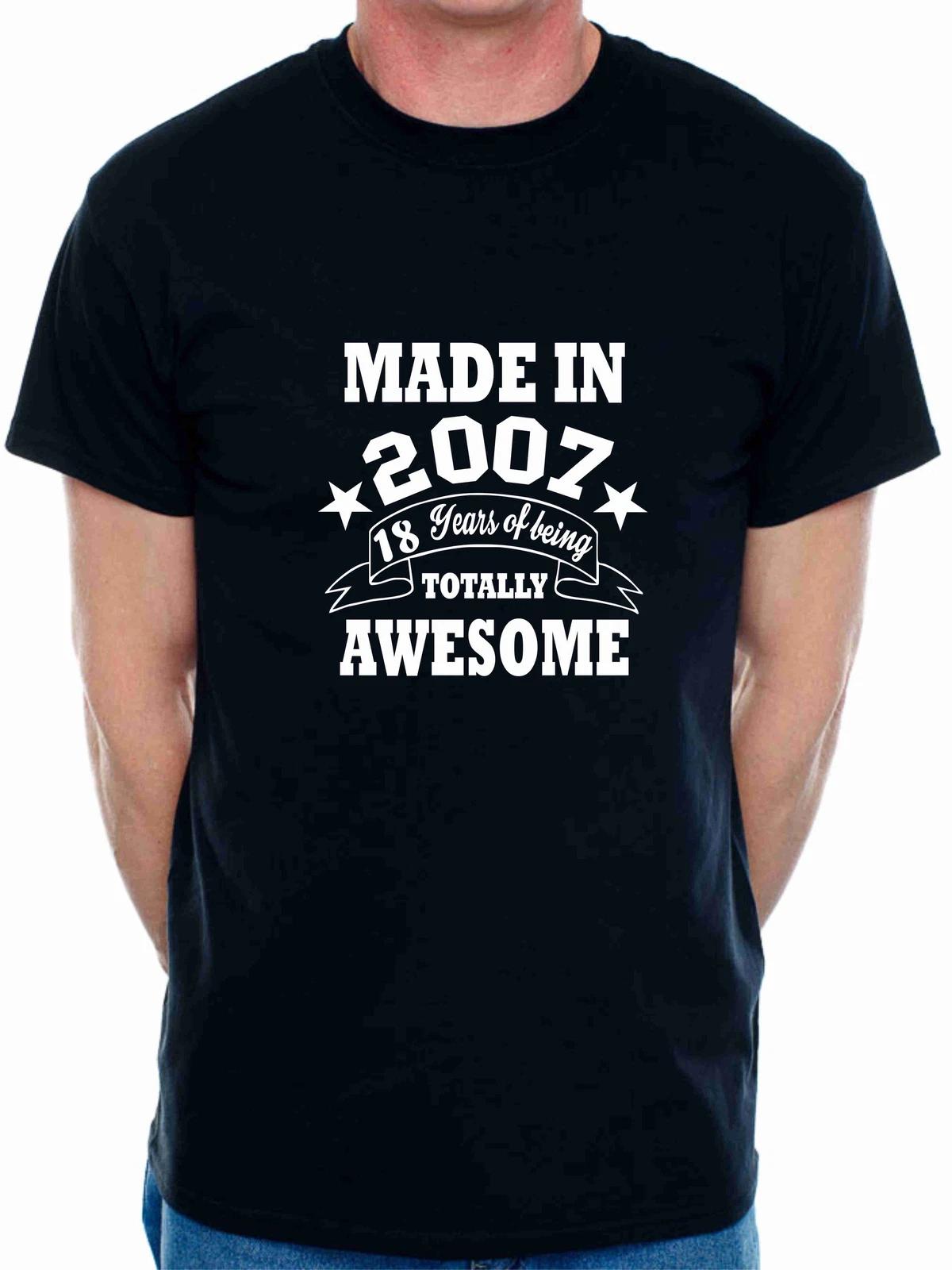 18th Birthday Men s T-Shirt Made in 2008 18 Years old Tee Shirt L