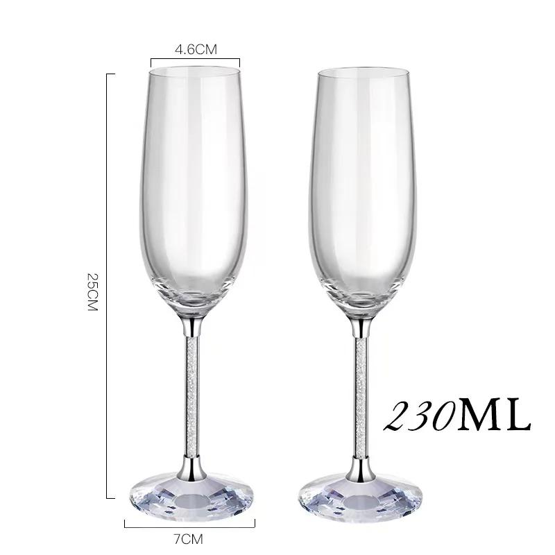 

2 шт./набор Высококлассный Легкий Роскошный Хрустальный Бокал Бокал для Красного Вина Набор Бокалов для Шампанского Бытовой Бокал для Вина Подарок 301-400ml