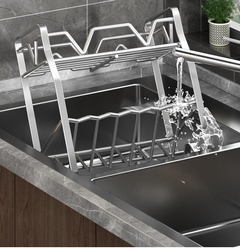 Πολυεπίπεδο Ράφι Αποθήκευσης Κουζίνας και Ράφι Μπαχαρικών από Ανοξείδωτο Ατσάλι