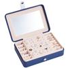 Portable PU Minimalist Jewelry Box for Studs and Rings - Multifunctional Storage Box