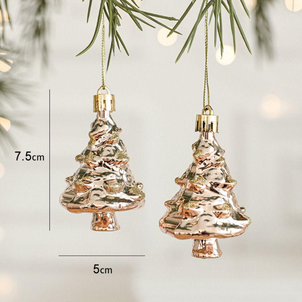 2PCS Pink&Gold Christmas Hanging Decoration Plastic Soldier Pendnats Christmas Tree Ornament Festival Party Supplies