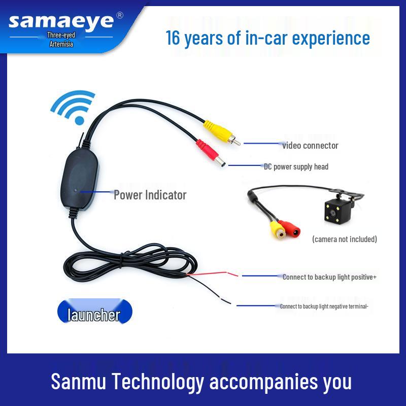 Car WiFi HD Night Vision Waterproof Reversing Camera with Blind Spot Detection and 2.4G Wireless Receiver