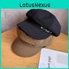 Retro British Style Eight Sided Cap For Women With Sun Protection And Wind Resistance In Cotton