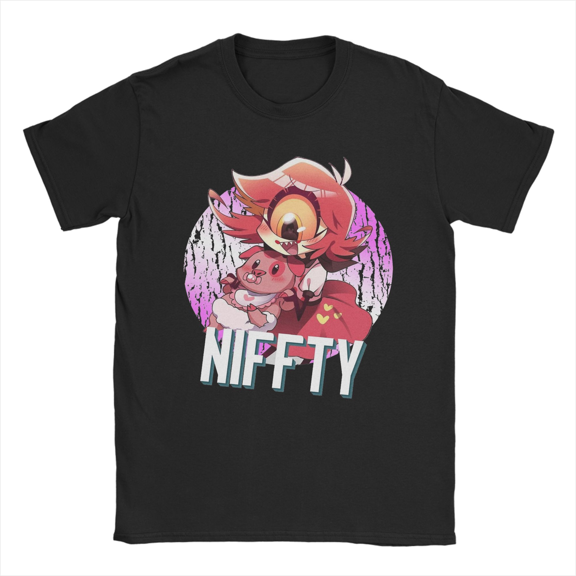 

2026 Новая Мода Niffty Hazbins Hotels Аниме Футболки для Мужчин Чистый Хлопок Забавная Футболка Круглый Воротник Футболки С Коротким Рукавом Топы ... S разноцветный