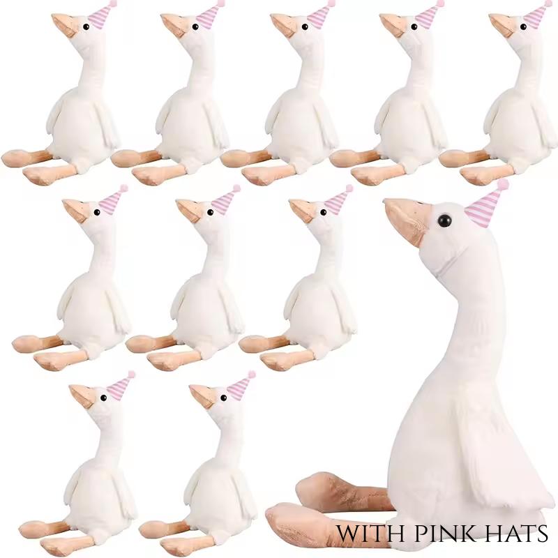 6-12PCS One Silly Goose Party Favors 9.8IN Goose Stuffed Animal Plush Toy for Birthday Decoration Baby Shower Party Gifts