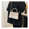 New Bling Rhinestone Faux Leather Shoulder Bag for Women, Chic Small Square Crossbody Purse, Sparkle Evening Handbag