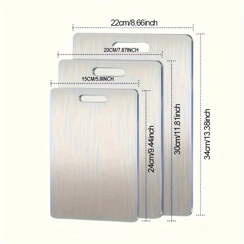 3pcs Premium Stainless Steel Cutting Board Set - Durable, Easy To Clean, Rust-Resistant, BPA-Free, Space-Saving Kitchen Ready for Food Preparation