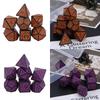 7Pcs/set Polyhedral Acrylic Dices Multiple Face Various Shape Digital Game Dices for Club Party Family Board Game Props