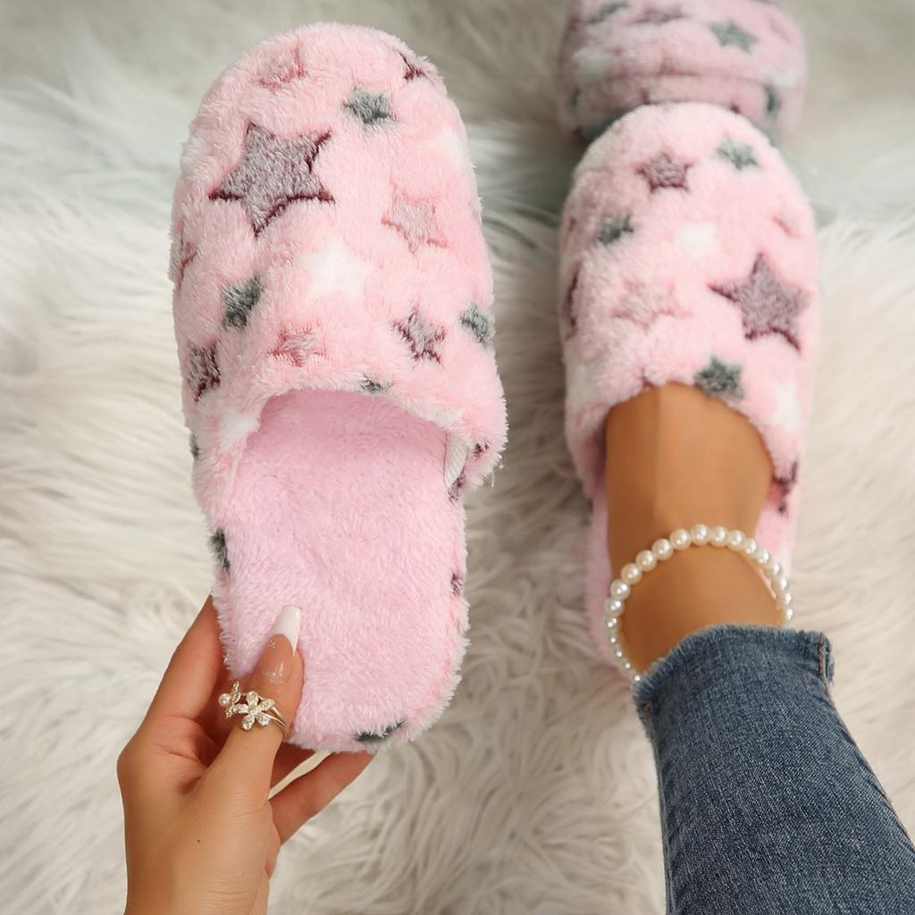 Women Slippers Winter Non-Slip Soft Warm House Slippers Plush Warm Flat Couples Shoes for Women Slides Women Zapatos De Mujer