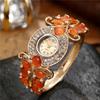 Women Bracelet Quartz Bangle Wrist Watch Rhinestone Watches