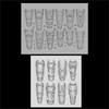 Stereoscopic Design Silicone Nail Mold Nonstick Surface 3D Nail Decoration Mold  Home Manicure