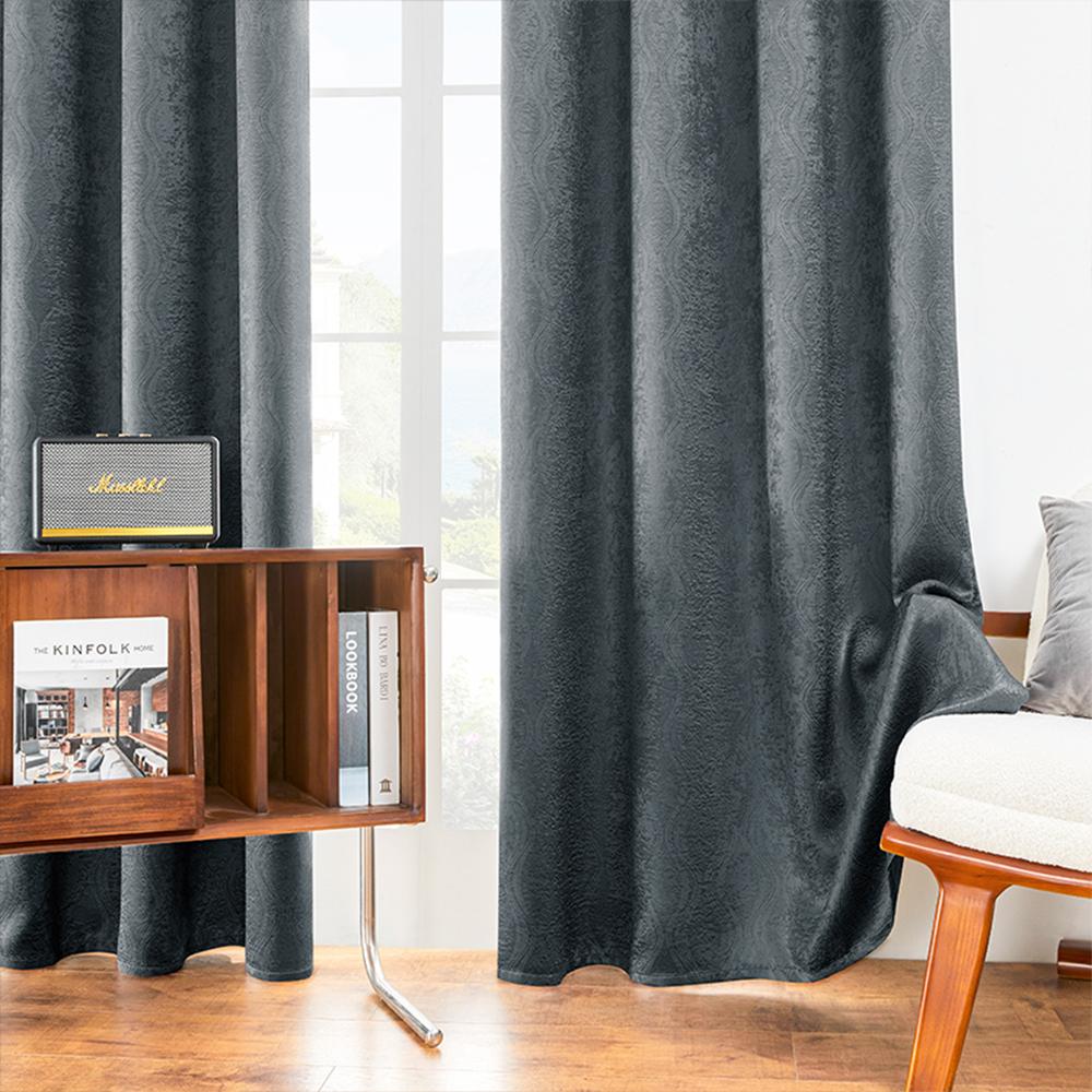 New Blackout Solid Color Curtains, Heat Insulation, Room Dimming and Light Reduction Curtains, Bedroom Living Room Decoration