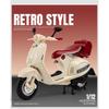 Vespa 946, Maßstab 1/12, Legierung, klassisches Freizeit-Motorradmodell, Druckguss, Metall, Straßen-Retro-Motorradmodell, Ton und Licht, Kinderspielzeug, Geschenk