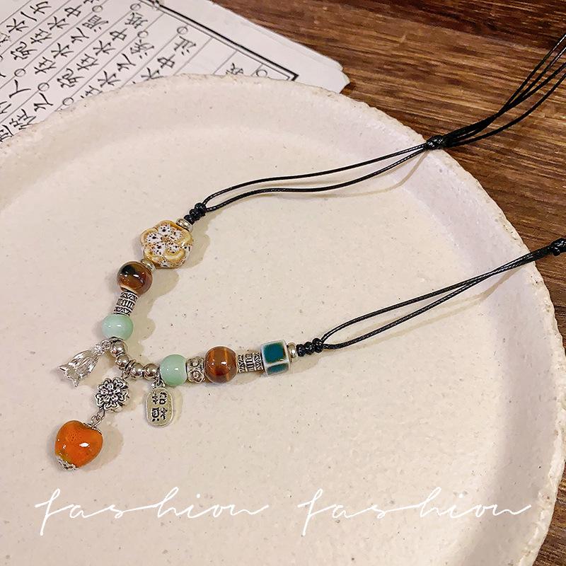 Colier Etnic Stil Ghioc de Stejar: Accesoriu de îmbrăcăminte unisex din bumbac și in țesut manual