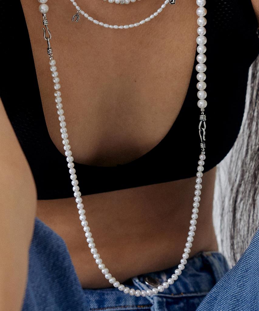 Marta Antique Pearl Long Necklace