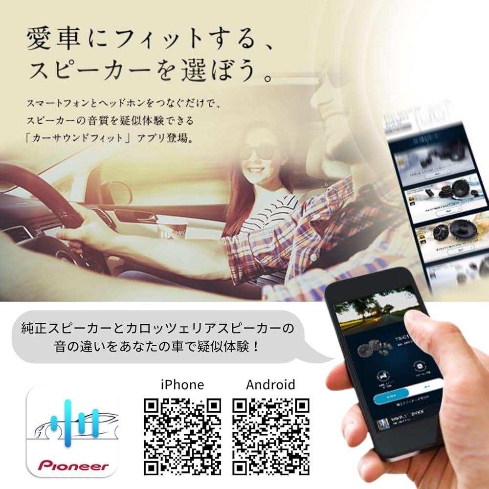 Pioneer TS-C1630S-2 16cm Głośniki Dwudrożne Rozdzielone Dopasowane do Samochodu, Kompatybilne z High-Resolution, Carrozzeria