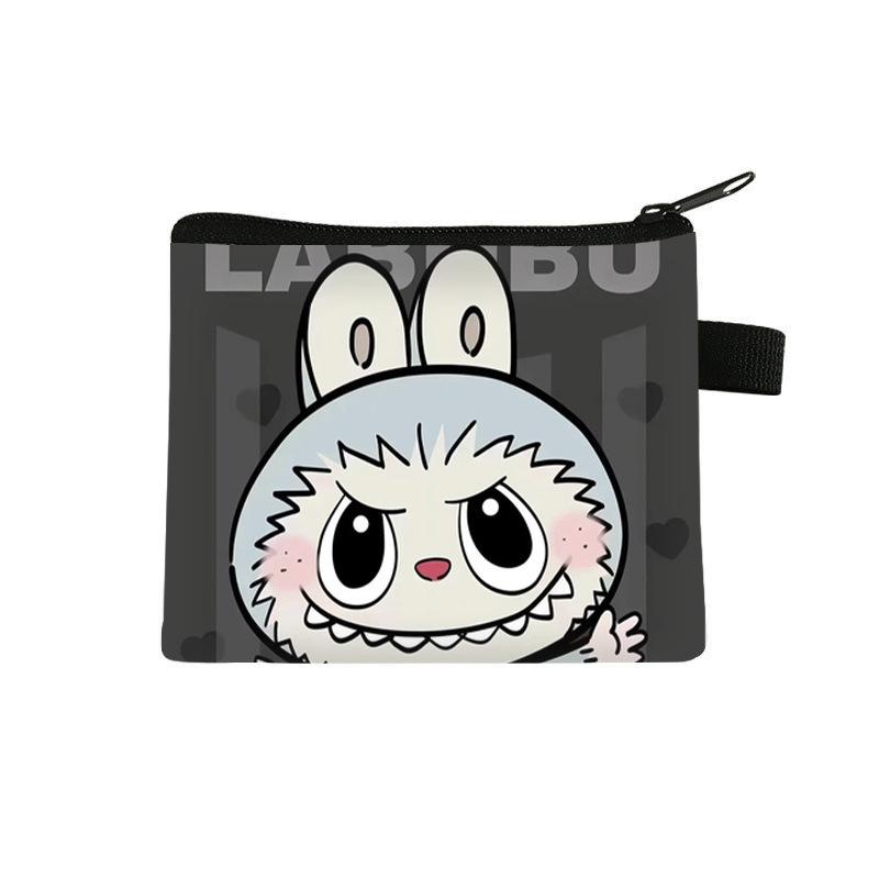 

Детский кошелек для монет Labubu, мультяшная сумка для хранения для мальчика и девочки, милая сумка большой вместимости