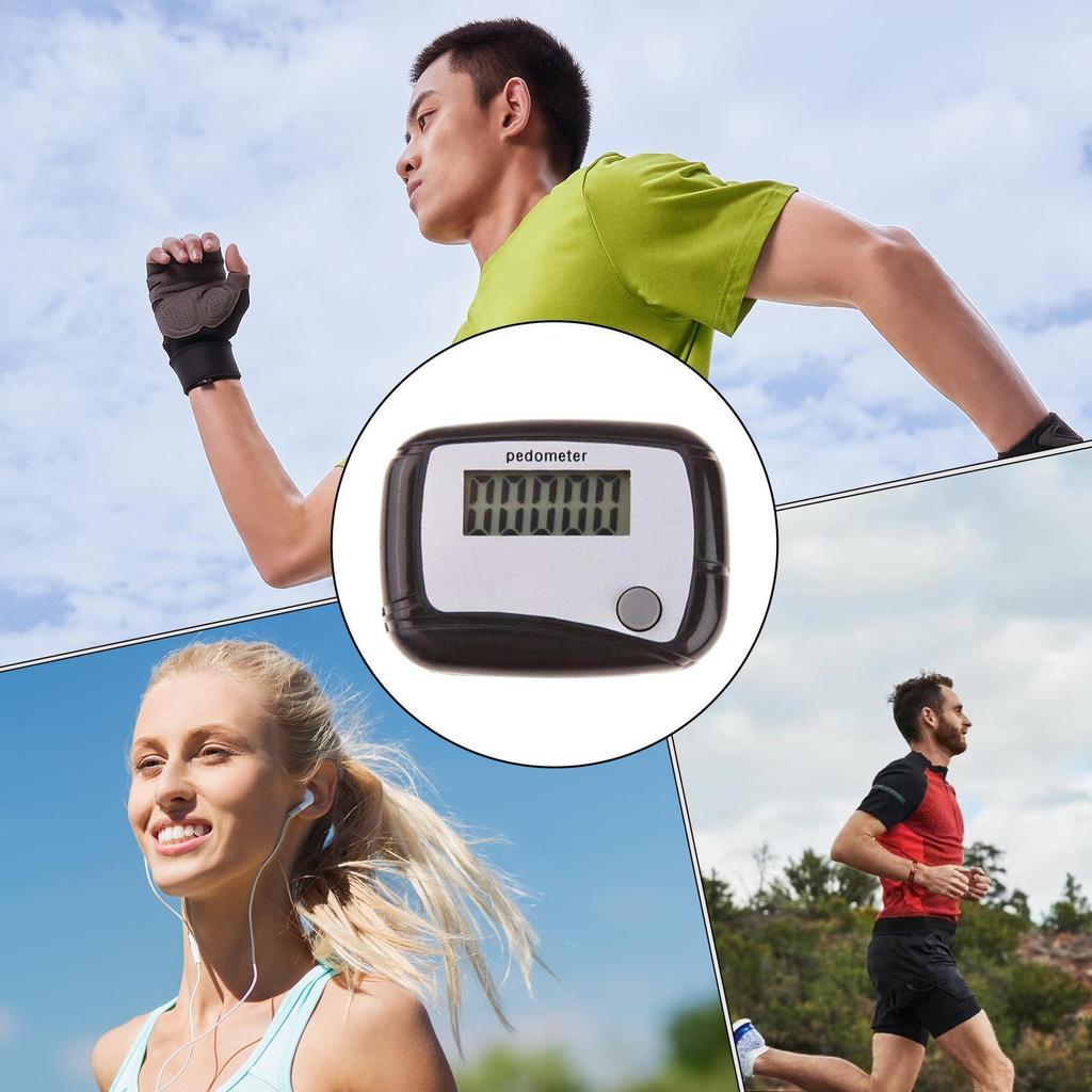 Digital LCD Pedometer with Clip Walking Running Step Counter Step 99999 Mini Step Meter for Outdoor Jogging Training Walking