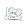 2pc Handicraft Love Heart Metal Cutting Dies Mould Embossing Cutting Mould Cutting Die