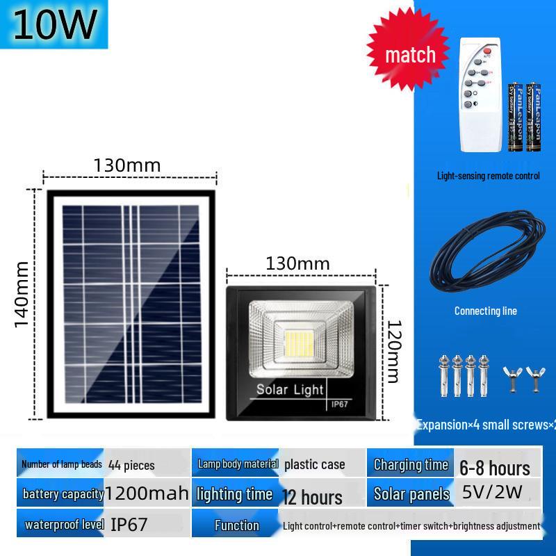 LED Solar Flood Light for Outdoor Courtyards Solar Floodlight