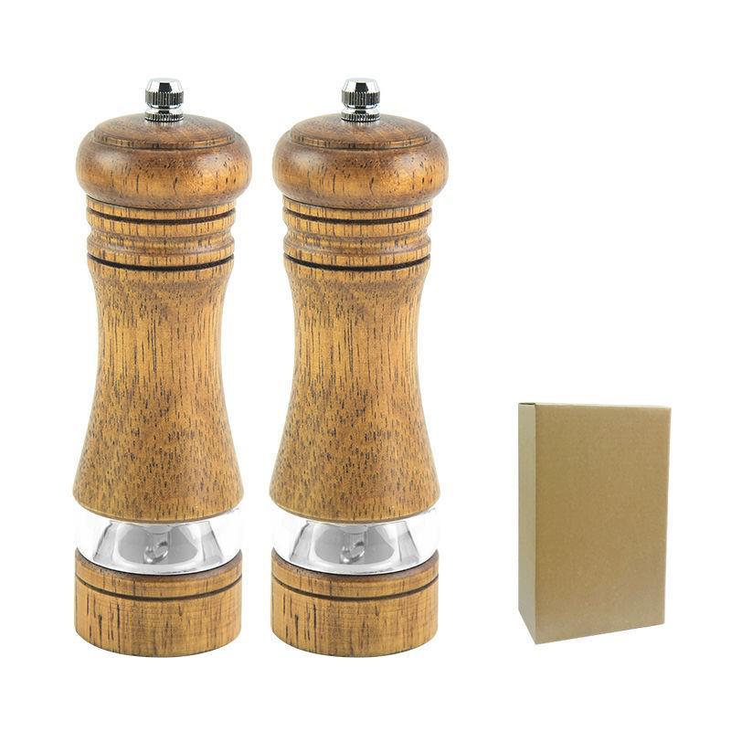 Wooden Manual Pepper Grinder Spice Mill