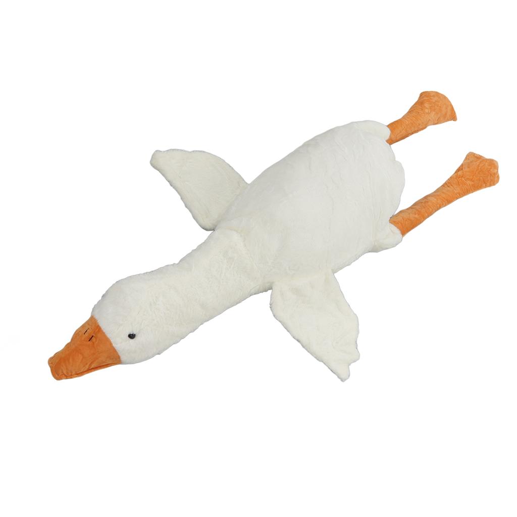 Stuffed Animal Toy Big White Goose Shape Simulation Design Cute Beautiful Soft Comfortable Plush