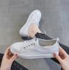 Fashion 2CM Genuine Leather Women Casual Sneakers Plus Size 43 Spring Summer Skate Shoes Ladies Little White Vulcanized Shoes Woman