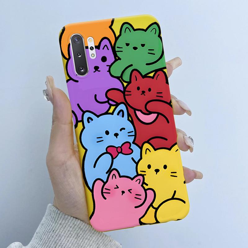 For Samsung Galaxy Note 10 Plus N970F N975F Phone Case Butterfly Flower Girl Design Soft Silicone TPU Back Housing Note10 Covers